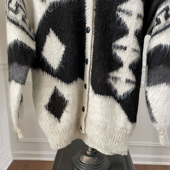 Vintage Paititi Woolens Co Juneau Alaska Geometric Cardigan S - Picture 3 of 7